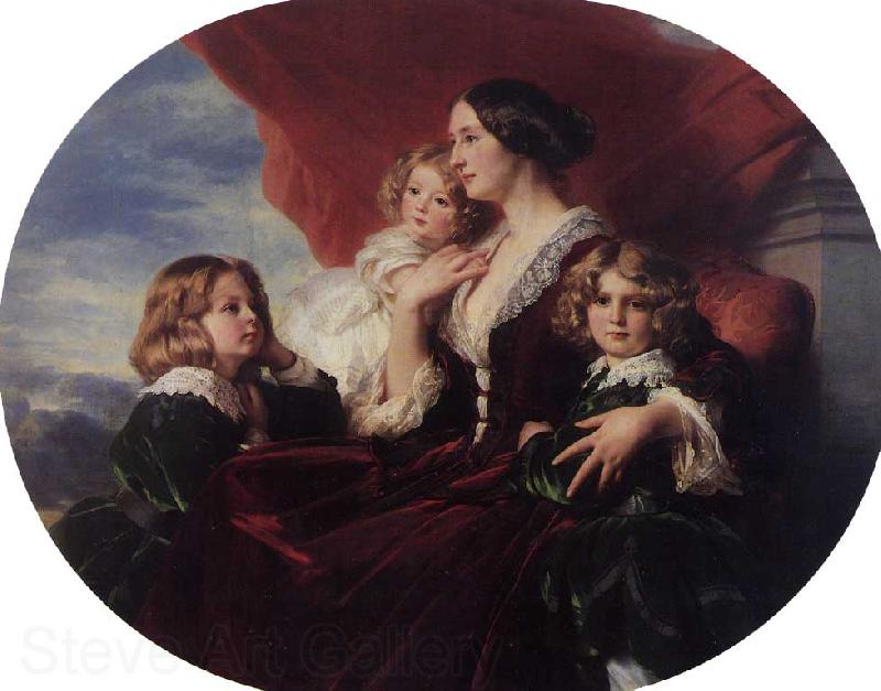 Franz Xaver Winterhalter Elzbieta Branicka, Countess Krasinka and her Children Germany oil painting art